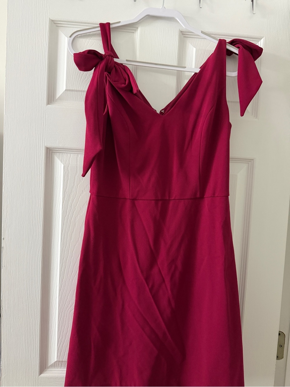 BCBGeneration Berry Bow Shoulder Cocktail Dress Wedding Guest Size 10